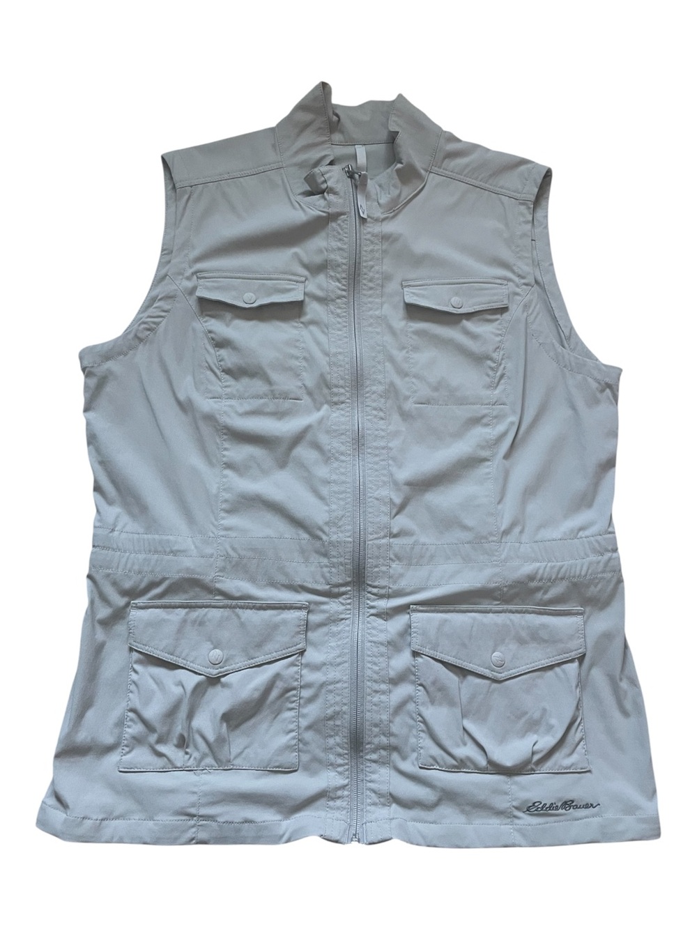 Eddie Bauer Womens Travex Atlas 2.0 Utility Vest XL Gray Water Resistant Pockets